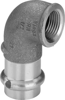 Viega Winkel 90 Grad mit SC Sanpress 2214.2 in 22mm x Rp1/2 Siliziumbronze – Bild 2