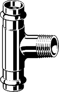 Viega T-Stück mit SC Sanpress 2217.1 in 22mm x R3/4 x 22mm Siliziumbronze – Bild 3