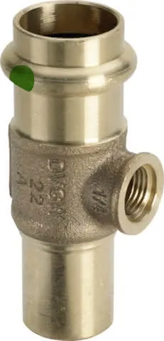 Viega T-Stück mit SC Sanpress 2217.4 in 42mm x G1/4 x 42mm Rotguss