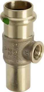 Viega T-Stück mit SC Sanpress 2217.4 in 28mm x G1/4 x 28mm Rotguss