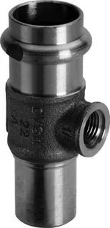 Viega T-Stück mit SC Sanpress 2217.4 in 28mm x G1/4 x 28mm Rotguss – Bild 2