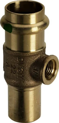 Viega T-Stück mit SC Sanpress 2217.4 in 54mm x G1/4 x 54mm Rotguss