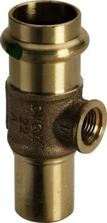 Viega T-Stück mit SC Sanpress 2217.4 in 54mm x G1/4 x 54mm Rotguss