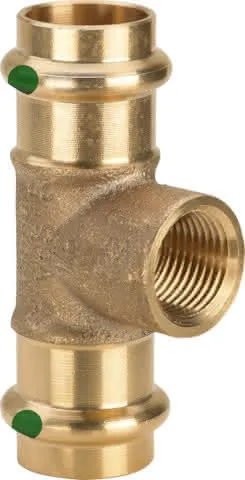 Viega T-Stück mit SC Sanpress 2217.2 in 18mm x Rp1/2 x 18mm Siliziumbronze