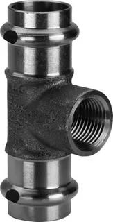 Viega T-Stück mit SC Sanpress 2217.2 in 15mm x Rp3/8 x 15mm Rotguss – Bild 2