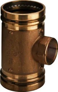 Viega T-Stück Sanpress XL 2217.2XL in 76,1mm x Rp2 x 76,1mm Rotguss