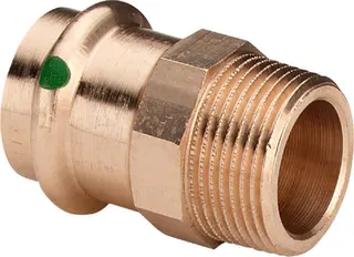 Viega Übergangsstück mit SC Sanpress 2211 in 15mm x R1/2AG Siliziumbronze