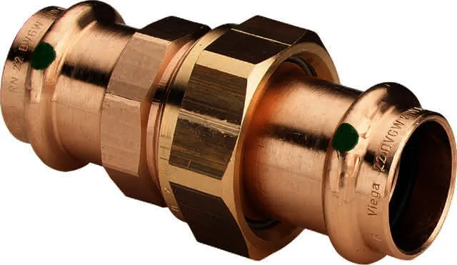 Viega Verschraubung mit SC Sanpress 2260 flachdichtend in 12mm Siliziumbronze