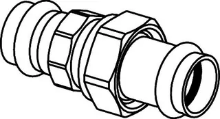 Viega Verschraubung mit SC Sanpress 2260 flachdichtend in 54mm Rotguss – Bild 3
