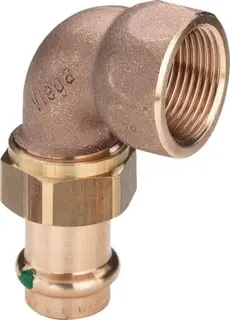 Viega Winkelverschraubung mit SC Sanpress 2255 in 18mm x Rp3/4 Rotguss