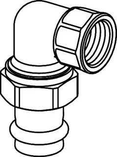 Viega Winkelverschraubung mit SC Sanpress 2255 in 54mm x Rp2 Rotguss – Bild 3