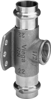 Viega Wandscheiben-T-Stück mit SC 2217.3 in 22mm x Rp1/2 Siliziumbronze – Bild 2