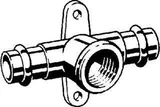 Viega Wandscheiben-T-Stück mit SC 2217.3 in 22mm x Rp1/2 Siliziumbronze – Bild 3