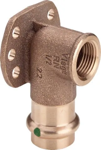 Viega Wandscheibe mit SC Sanpress 2225.5 in 12mm x Rp1/2 Siliziumbronze