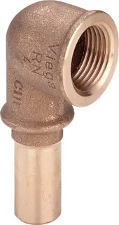 Viega Einsteckwinkel 90 Grad Sanpress 2214.3 in 15mm x Rp1/2 Siliziumbronze