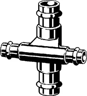 Viega Kreuzstück mit SC Profipress Therm 2248 in 18x15mm Rotguss – Bild 3