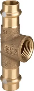 Viega T-Stück mit SC Profipress S 4517.2 in 15mm x Rp1/2 x 15mm Rotguss