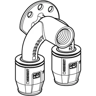 Geberit PushFit Doppelanschlusswinkel 90Gr Rg d20-1/2"-d16 L:52mm 651.276.00.1 – Bild 3