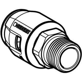 Geberit PushFit Übergang mit AG (Rg) 25x3/4", 652.532.00.1 – Bild 3