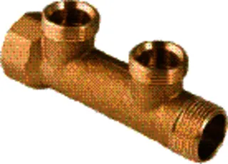 Geberit PushFit Verteiler auf Eurokonus, 2-fach (Ms), 3/4"x1", 613.422.00.1