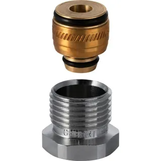 Geberit PushFit Direktverschraubung m.AG Heimeier (Ms) 16x1/2", 650.515.22.1 – Bild 2
