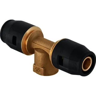 Geberit PushFit T-STück mit IG (Ms) 650.361.00.1, 16x1/2"x16