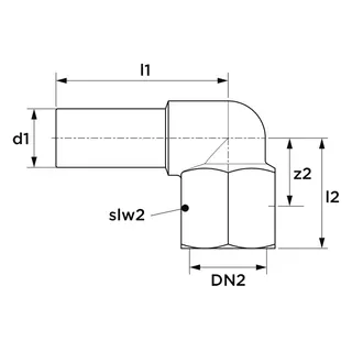 AIPS VSH XPress Edelstahl Einsteckwinkel d15xRp1/2 (DN15) A/I 90Gr VA – Bild 2