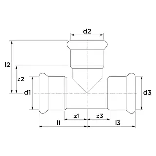 AIPS VSH XPress Edelstahl Gas Red-T-Stk. d88,9x22x88,9 I/I/I VA HNBR – Bild 2
