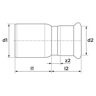 AIPS VSH XPress Edelstahl Gas Red-Nippel d108x88,9 A/I VA HNBR – Bild 2