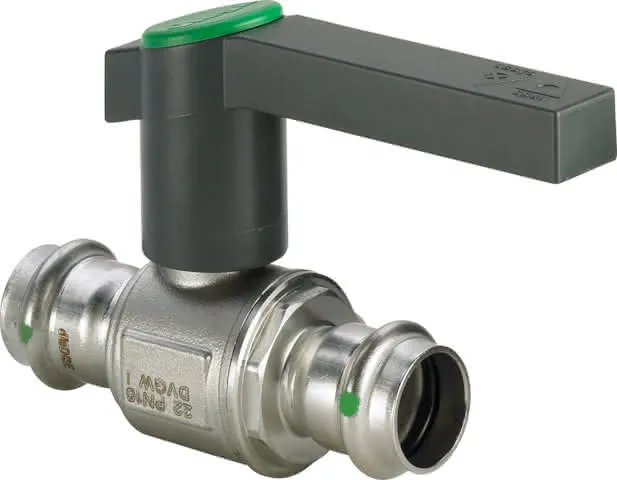 Viega Kugelhahn mit SC Sanpress Inox 2370 in 22mm Edelstahl