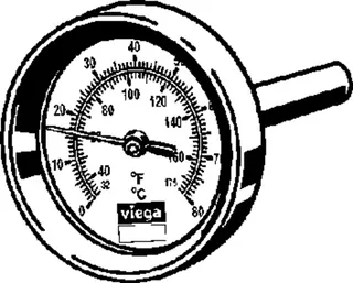Viega Thermometer Easytop 1026.6 bis 80 Grad Stahl – Bild 3