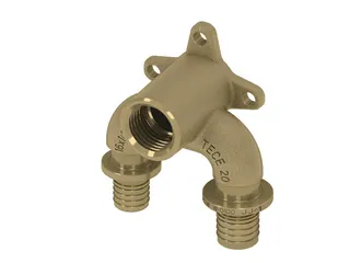 TECEflex U-Doppelwandscheibe reduziert druckverlustop. 20xRp1/2"x16, Si-Bronze