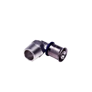 comfort-press-Metall-Übergangswinkel 90 Grad 32 mm x DN 25 (1") AG