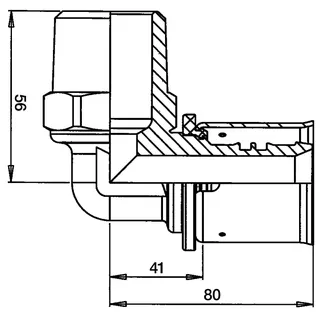 comfort-press-Metall-Übergangswinkel 90 Grad 50 mm x DN 40 (11/2") AG – Bild 2