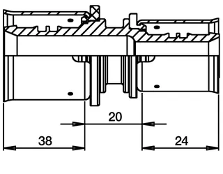 comfort-press-Metall-Kupplung reduziert 50 x 32 mm – Bild 2