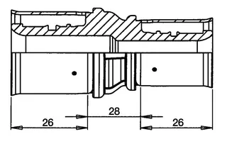 comfort-press-PPSU-Kupplung reduziert 50 x 32 mm – Bild 2
