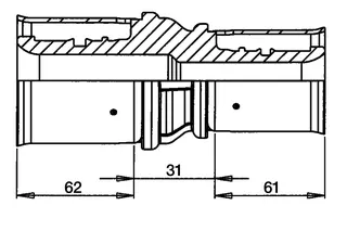 comfort-press-PPSU-Kupplung reduziert 75 x 63 mm – Bild 2