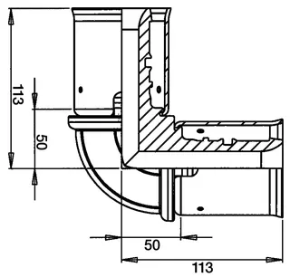comfort-press-PPSU-Winkel 90 Grad 75 mm – Bild 2