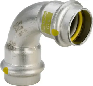 Viega Bogen 90 Grad SC Sanpress Inox G 0216 für Gas in 42 mm Edelstahl