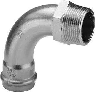 Viega Bogen 90 Grad SC Sanpress Inox G 0214 für Gas in 54mm x R2 Edelstahl – Bild 2