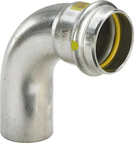 Viega Bogen 90 Grad SC Sanpress Inox G 0216.1 für Gas in 28mm Edelstahl