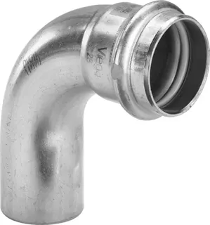 Viega Bogen 90 Grad SC Sanpress Inox G 0216.1 für Gas in 28mm Edelstahl – Bild 2