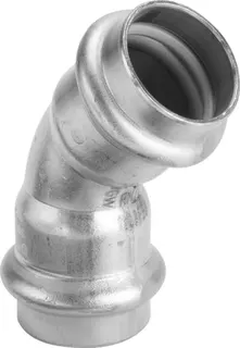 Viega Bogen 45 Grad SC Sanpress Inox G 0226 für Gas in 28mm Edelstahl – Bild 2