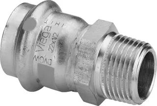 Viega Sanpress Inox G-Übergangsstück 0211 (Gas) in d54 x R2AG Edelstahl – Bild 2