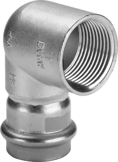 Viega Winkel mit SC Sanpress Inox G 0214.2 für Gas in 54mm x Rp2 Edelstahl – Bild 2