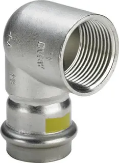 Viega Winkel mit SC Sanpress Inox G 0214.2 für Gas in 22mm x Rp3/4 Edelstahl