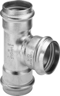 Viega T-Stück mit SC Sanpress Inox G 0218 für Gas in 28mm Edelstahl – Bild 2