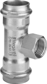 Viega T-Stück mit SC Sanpress Inox G 0217.2 für Gas in 35mmxRp1/2x35mm edst. – Bild 2