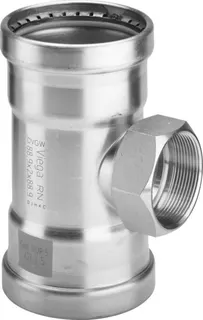 Viega T-Stück Sanpress Inox GXL 0217.2XL in 76,1mm x Rp2 x 76,1mm Edelstahl – Bild 2