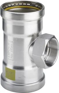 Viega T-Stück Sanpress Inox GXL 0217.2XL in 76,1mm x Rp2 x 76,1mm Edelstahl